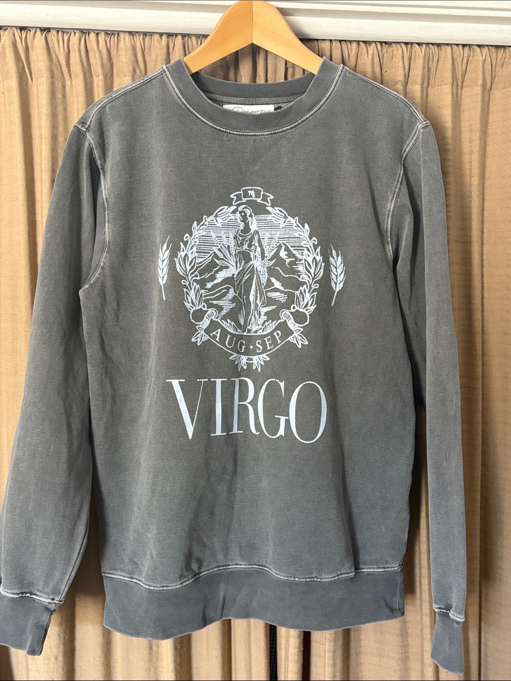Girl Dangerous Virgo Graphic Crewneck Sweatshirt - Gray